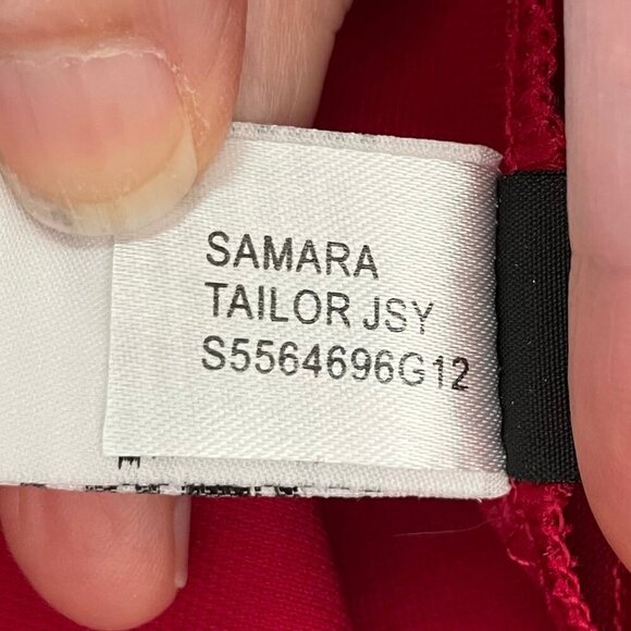 Diane von Furstenberg Samara Tailor JSY Designer Fitted Pencil Midi Skirt Red 4 - Picture 11 of 14